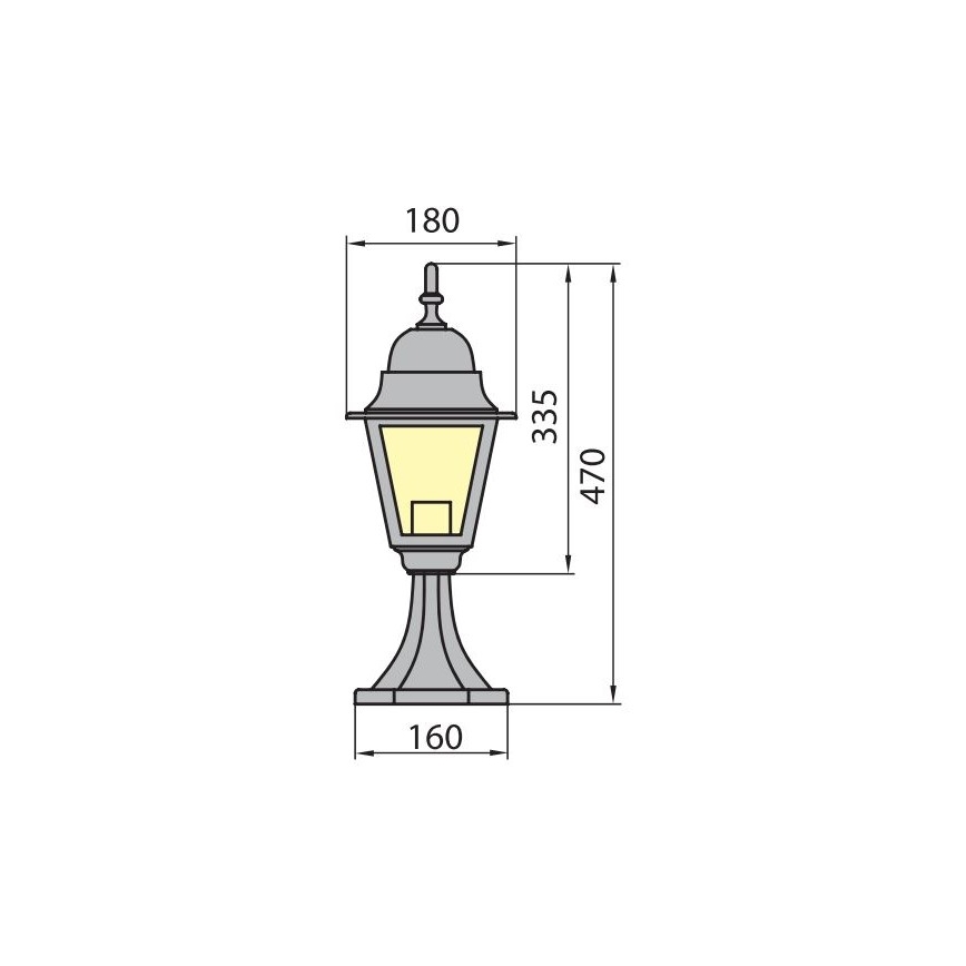 Venkovní lampa GARDEN 1xE27/100W/230V IP44 47 cm bílá