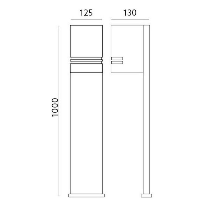 Venkovní lampa QUAZAR 1xGU10/11W/230V IP44 šedá