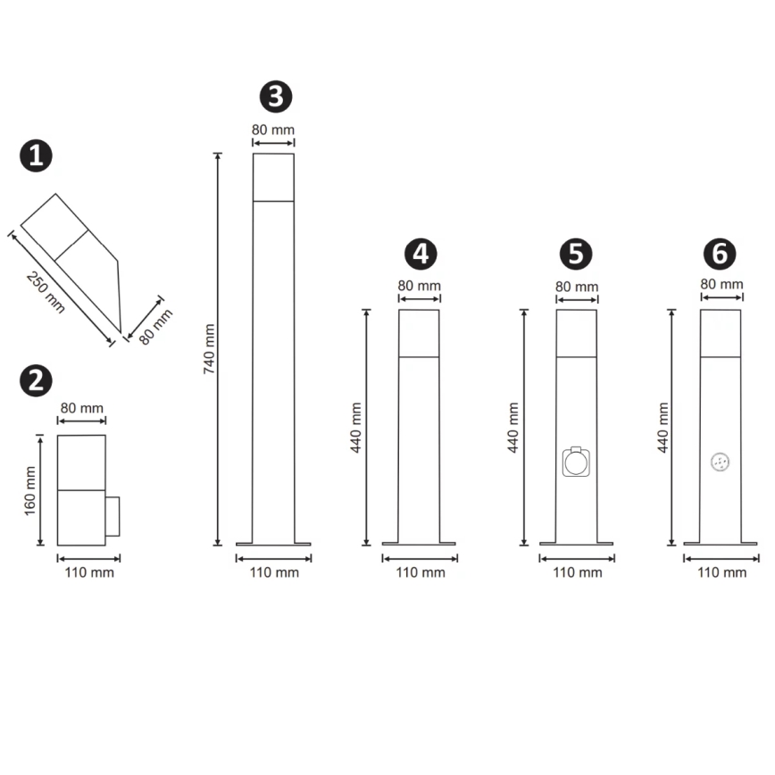 Venkovní lampa se senzorem NEW YORK 1xE27/12W/230V IP44 44 cm antracit