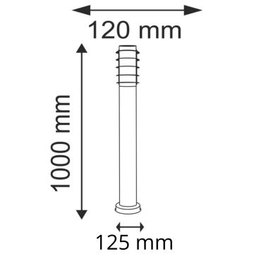 Venkovní lampa SERENA 1xE27/10W/230V IP44 100 cm antracit