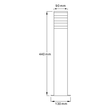 Venkovní lampa TEKSAS 1xE27/12W/230V IP44 44 cm