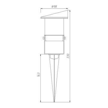 Venkovní lampa VILO 1xGU10/60W/230V IP65 černá