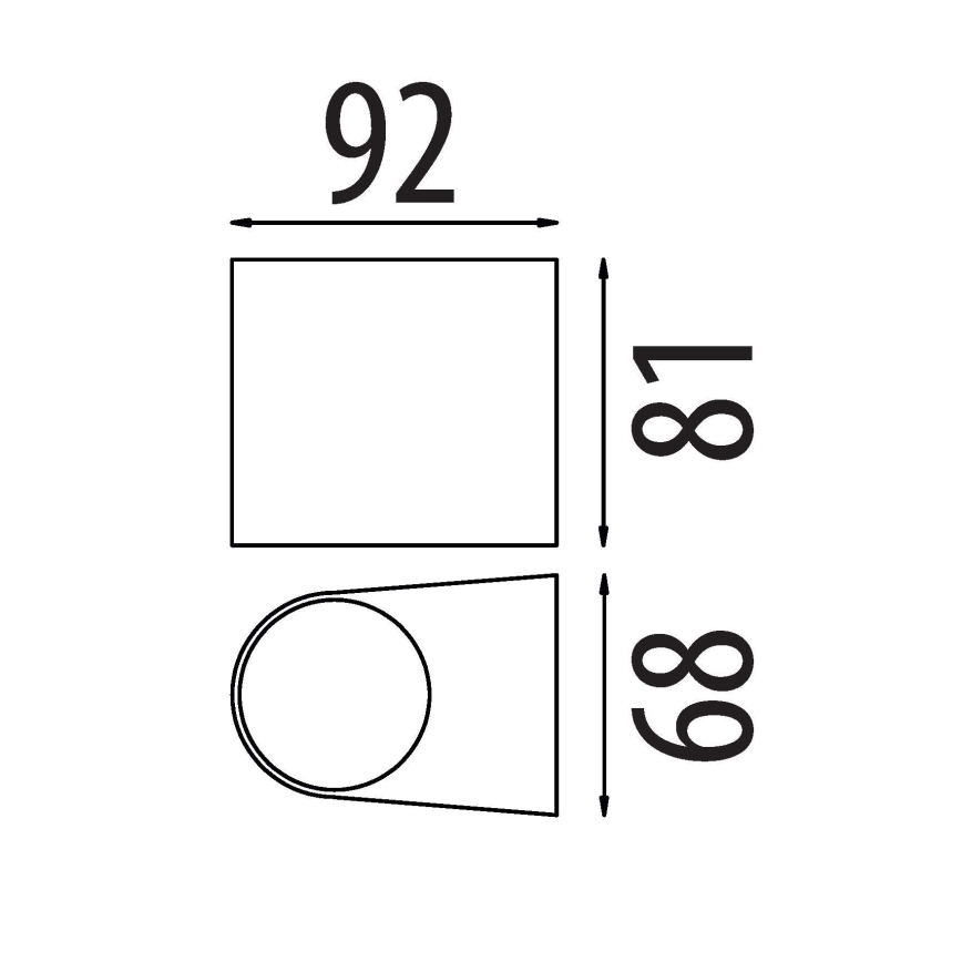 Venkovní nástěnné svítidlo GUBE-R 1xGU10/7W/230V IP44