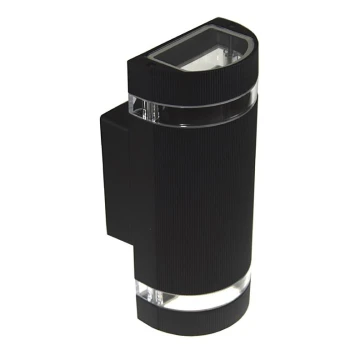 Venkovní nástěnné svítidlo KORTEK 2xGU10/30W/230V IP44 černá