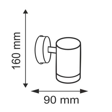 Venkovní nástěnné svítidlo OLIMP 2 1xGU10/8W/230V IP44 černá