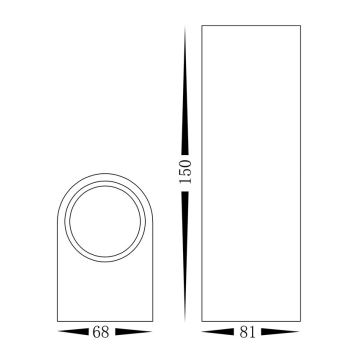 Venkovní nástěnné svítidlo OVALIS 2xGU10/60W/230V IP44 černá