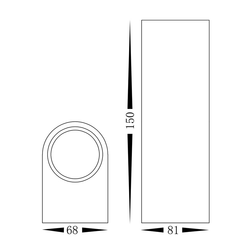 Venkovní nástěnné svítidlo OVALIS 2xGU10/60W/230V IP44 černá