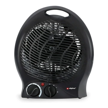 Ventilátor s topným tělesem 1000/2000W/230V černá