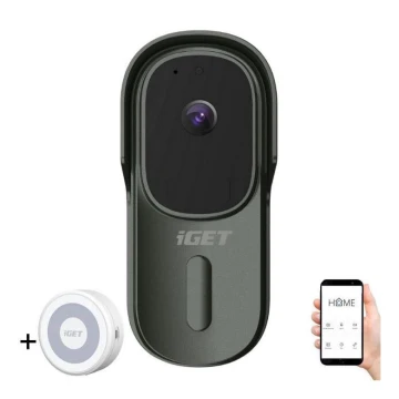 Videozvonek se senzorem pohybu Full HD 1080p IP65 Wi-Fi antracit + reproduktor