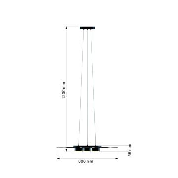 Wofi 5006-302 - LED Stmívatelný lustr na lanku LANNION LED/19W/230V