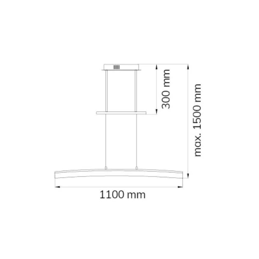 Wofi 7230.01.64.6000 - LED Stmívatelný lustr na lanku FERROL LED/28W/230V