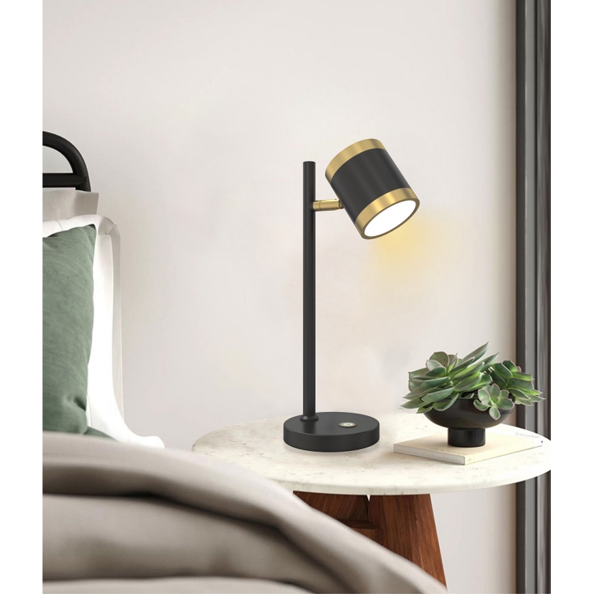 Wofi 8003-104S - LED Stmívatelná stolní lampa TOULOUSE LED/10W/230V černá/zlatá