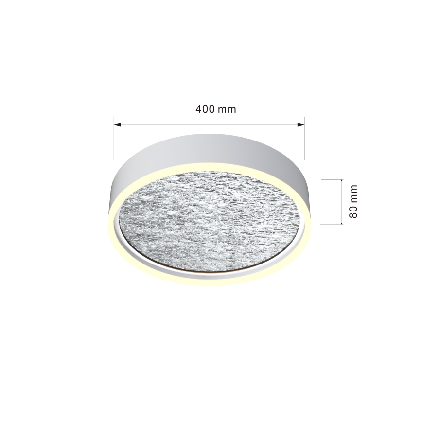 Wofi 9002-103M - LED Stmívatelné stropní svítidlo BORDEAUX LED/37W/230V stříbrná