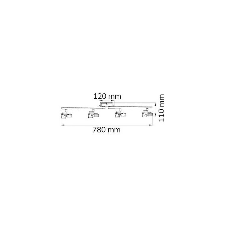 Wofi 9026.04.64.5000 - LED Bodové svítidlo ZARA 4xLED/5,2W/230V