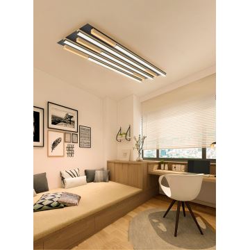 Wofi 9031-506L - LED Stmívatelné stropní svítidlo PALERMO LED/57W/230V kaučukovník