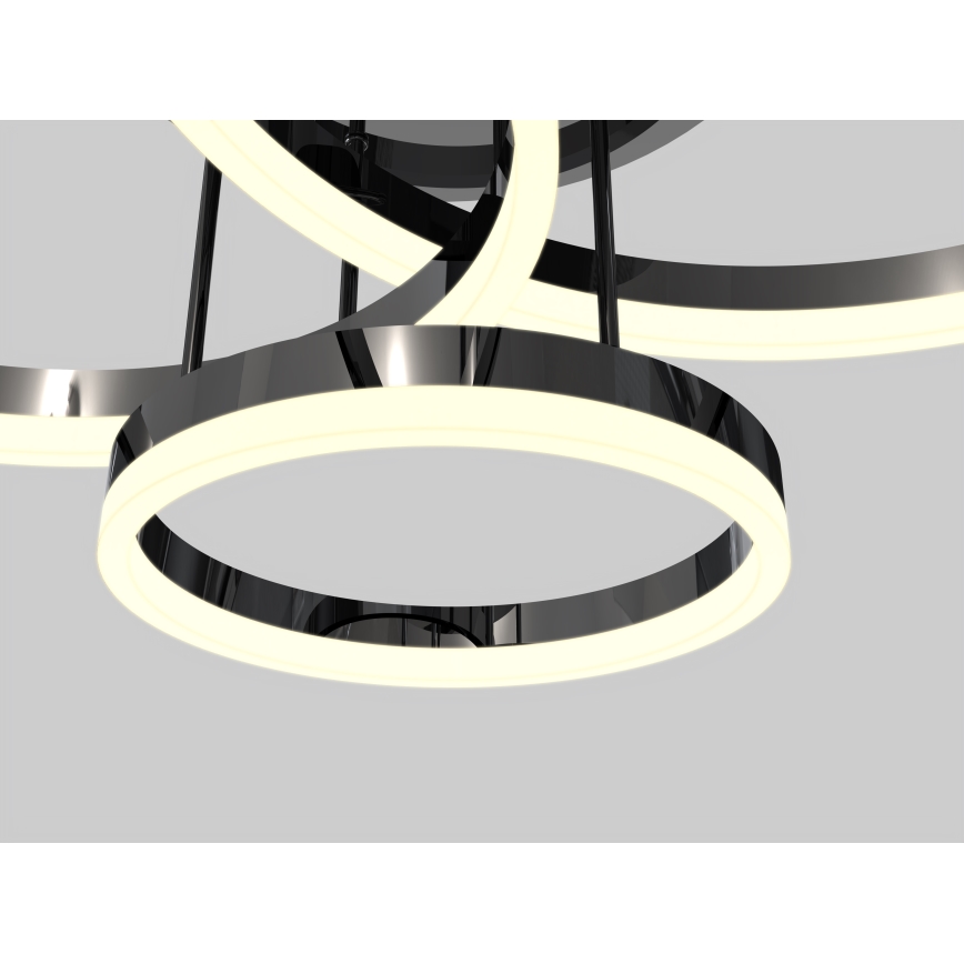 Wofi 9049-405 - LED Stmívatelný přisazený lustr PERPIGNAN LED/51W/230V černý chrom