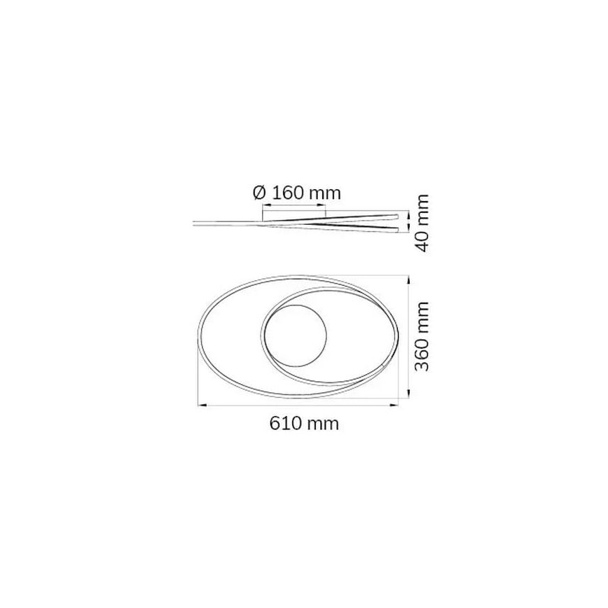 Wofi 9762.01.06.9600 - LED Stmívatelný přisazený lustr NIA LED/25W/230V bílá