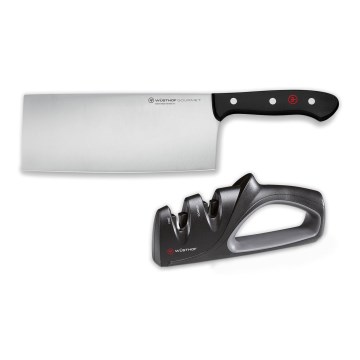 Wüsthof - Sada kuchyňský nůž čínský a brousek GOURMET