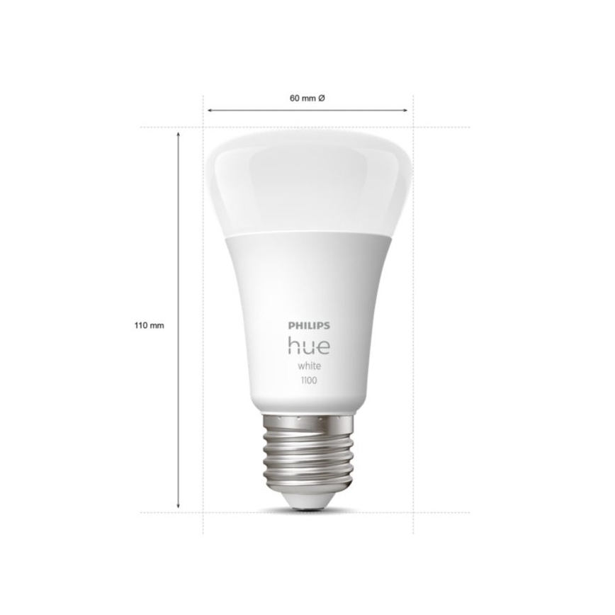 Základní sada Philips Hue WHITE 2xE27/9,5W 2700K + zařízení k propojení