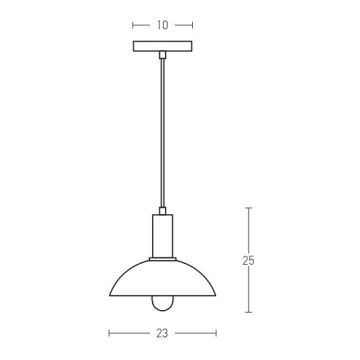 Zambelis 180052 - Lustr na lanku 1xE27/40W/230V černá