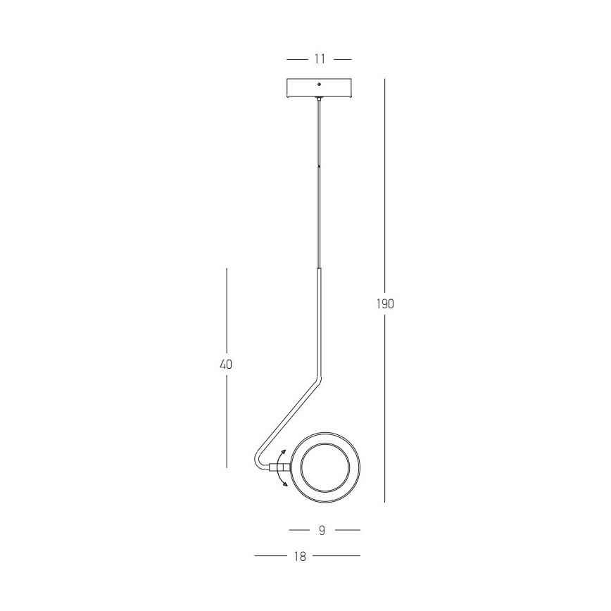 Zambelis 22044 - LED Stmívatelný lustr na lanku LED/7W/230V CRI90 bílá