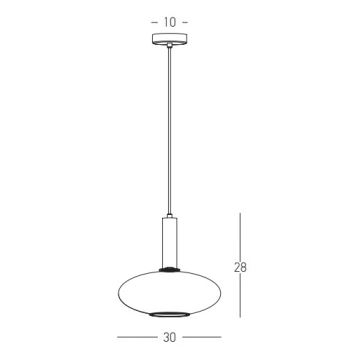 Zambelis 22072 - Lustr na lanku 1xE27/40W/230V pr. 30 cm zlatá