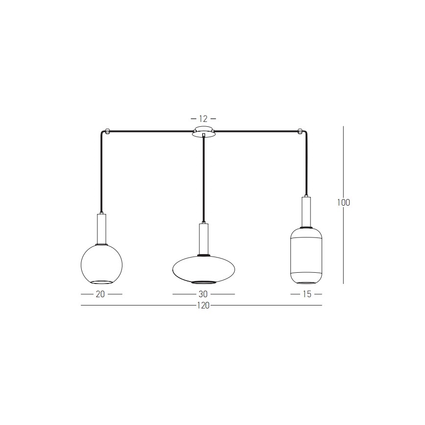 Zambelis 22151 - Lustr na lanku 3xE27/40W/230V zlatá