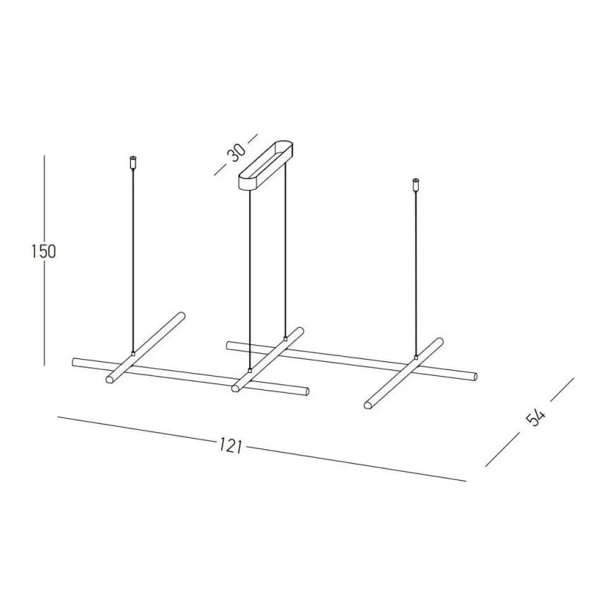 Zambelis 22242 - LED Stmívatelný lustr na lanku LED/50W/230V zlatá