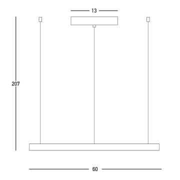 Zambelis 23032 - LED Stmívatelný lustr na lanku LED/28W/230V 3000K pr. 60 cm zlatá