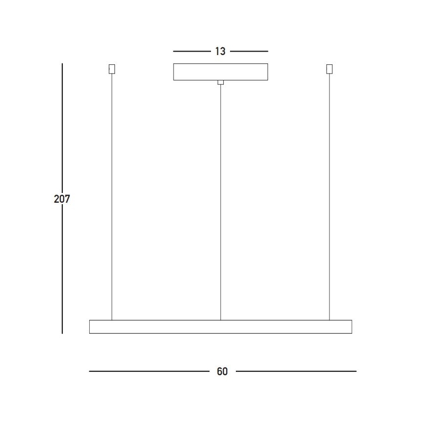 Zambelis 23033 - LED Stmívatelný lustr na lanku LED/28W/230V 3000K pr. 60 cm černá