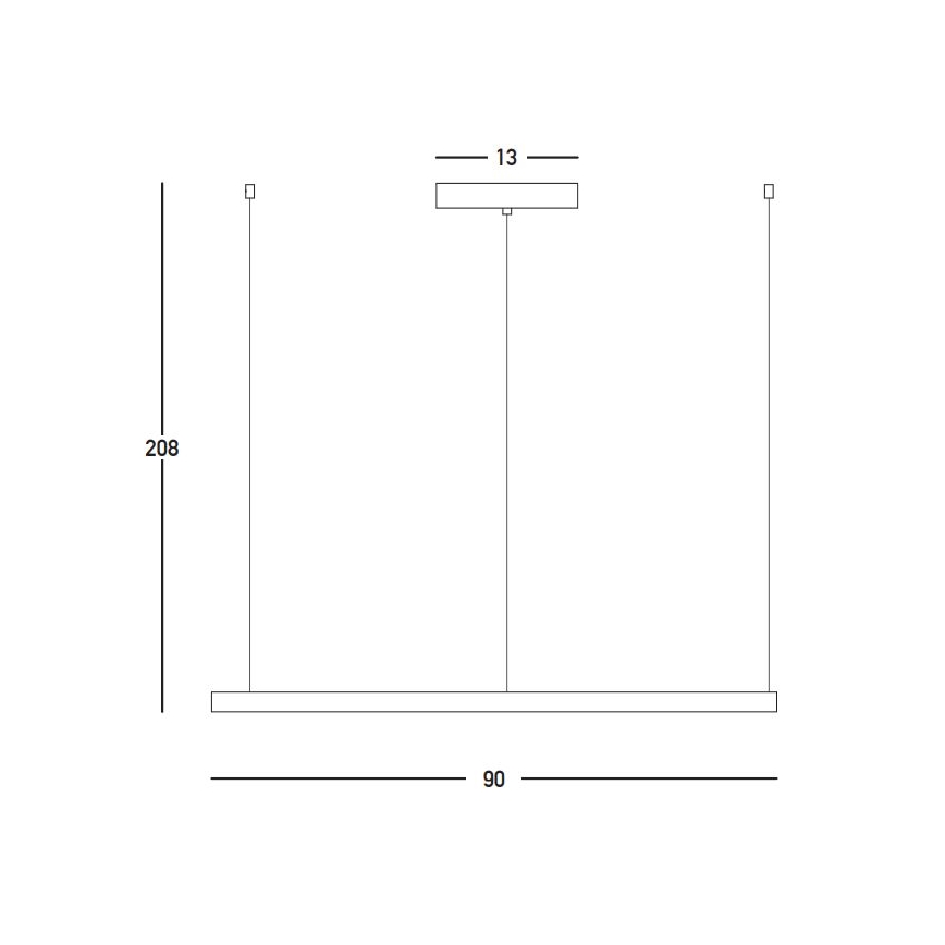 Zambelis 23034 - LED Stmívatelný lustr na lanku LED/45W/230V 3000K pr. 90 cm zlatá