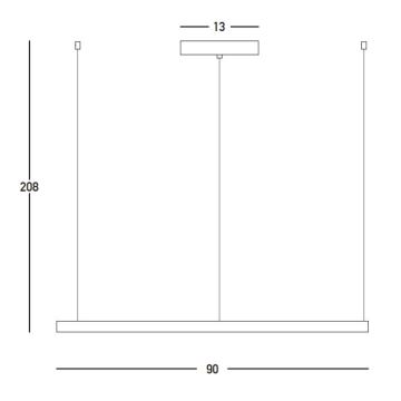 Zambelis 23035 - LED Stmívatelný lustr na lanku LED/45W/230V 3000K pr. 90 cm černá