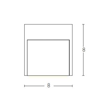 Zambelis E111 - LED Venkovní nástěnné svítidlo LED/3W/230V 3000K IP54