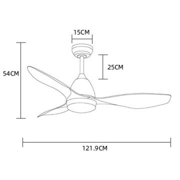 ZEVENTI - LED Stropní ventilátor MURO LED/18W/230V Wi-Fi Tuya + dálkové ovládání