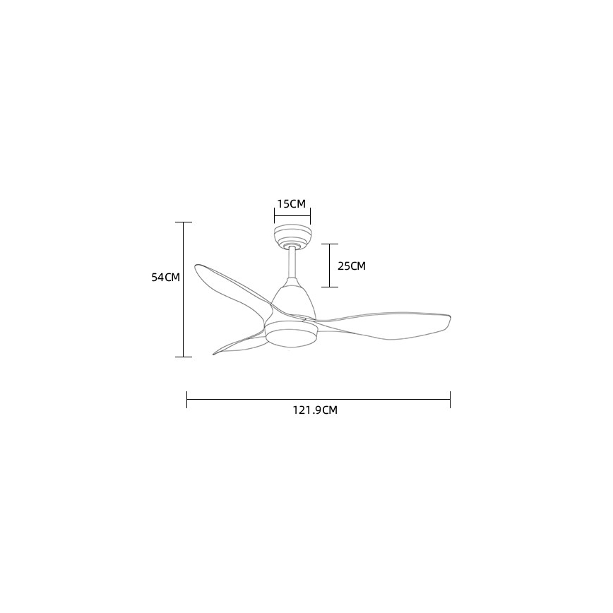 ZEVENTI - LED Stropní ventilátor MURO LED/18W/230V Wi-Fi Tuya + dálkové ovládání