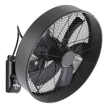 ZEVENTI - Nástěnný ventilátor FANNY 50W/230V černá + dálkové ovládání
