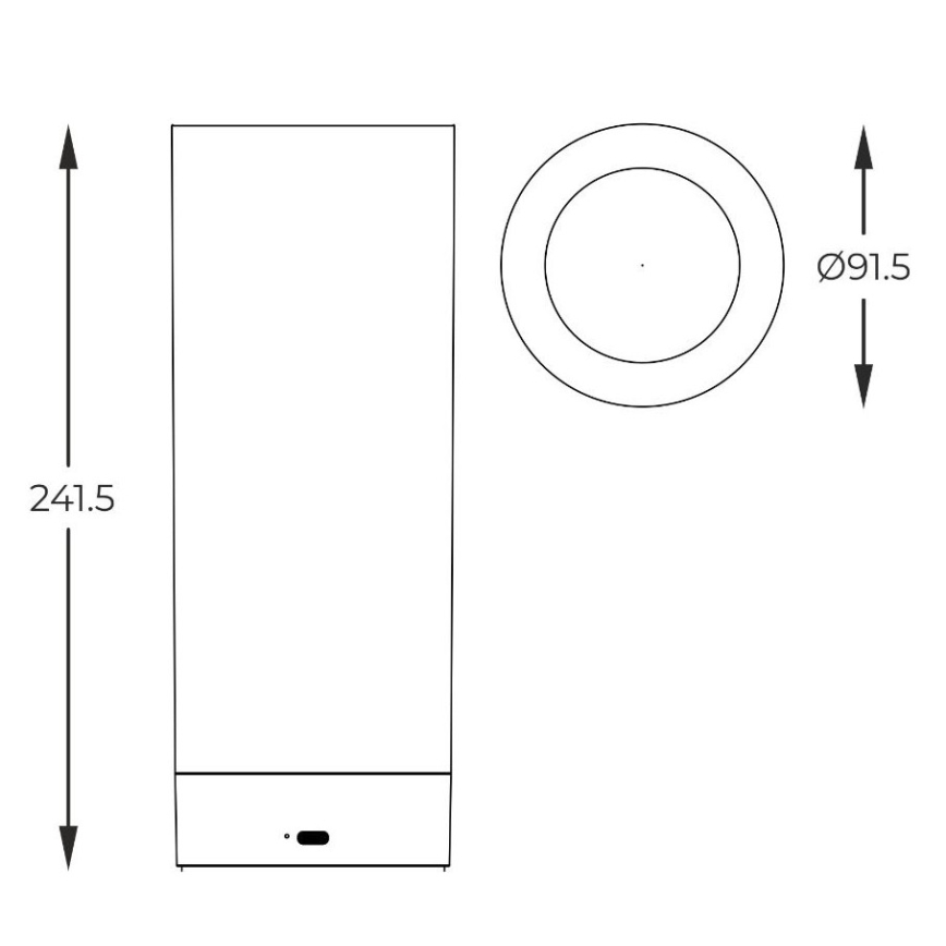 Zuma Line - LED Stmívatelná nabíjecí stolní lampa LED/1,2W/230V šedá IP54