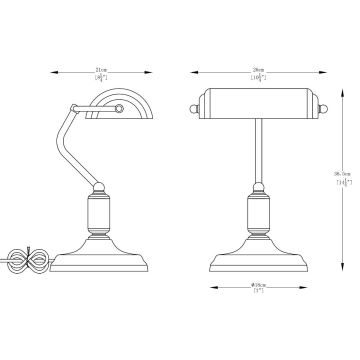 Zuma Line - Stolní lampa 1xE27/40W/230V zlatá