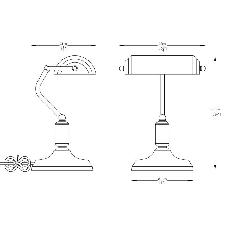 Zuma Line - Stolní lampa 1xE27/40W/230V zlatá