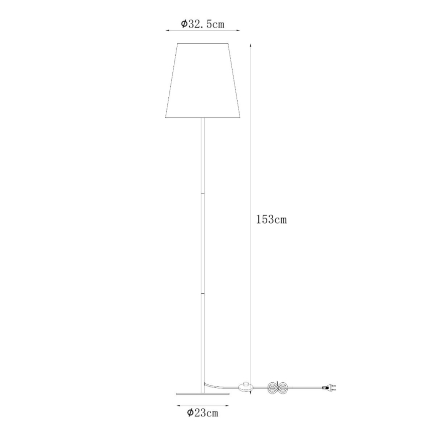 Zuma Line - Stojací lampa 1xE27/40W/230V šedá