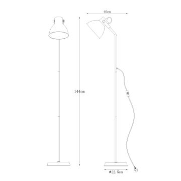 Zuma Line - Stojací lampa 1xE27/40W/230V černá