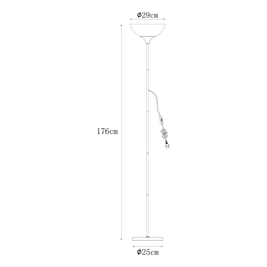 Zuma Line - Stojací lampa 1xE27/40W/230V černá