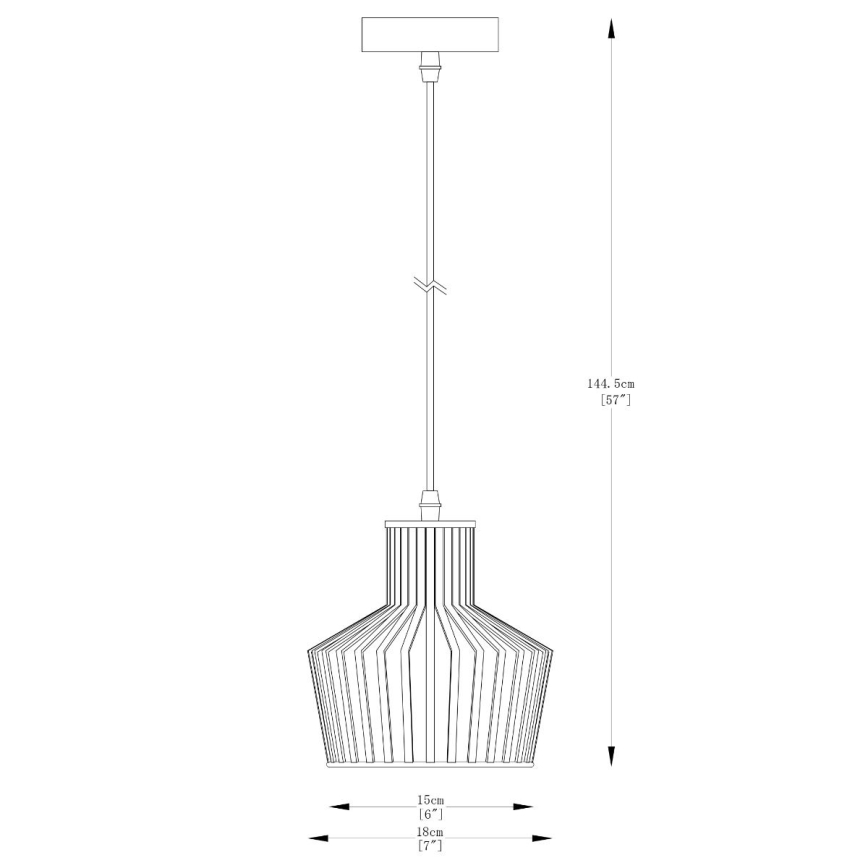 Zuma Line - Lustr na lanku 1xE27/40W/230V pr. 18 cm zlatá