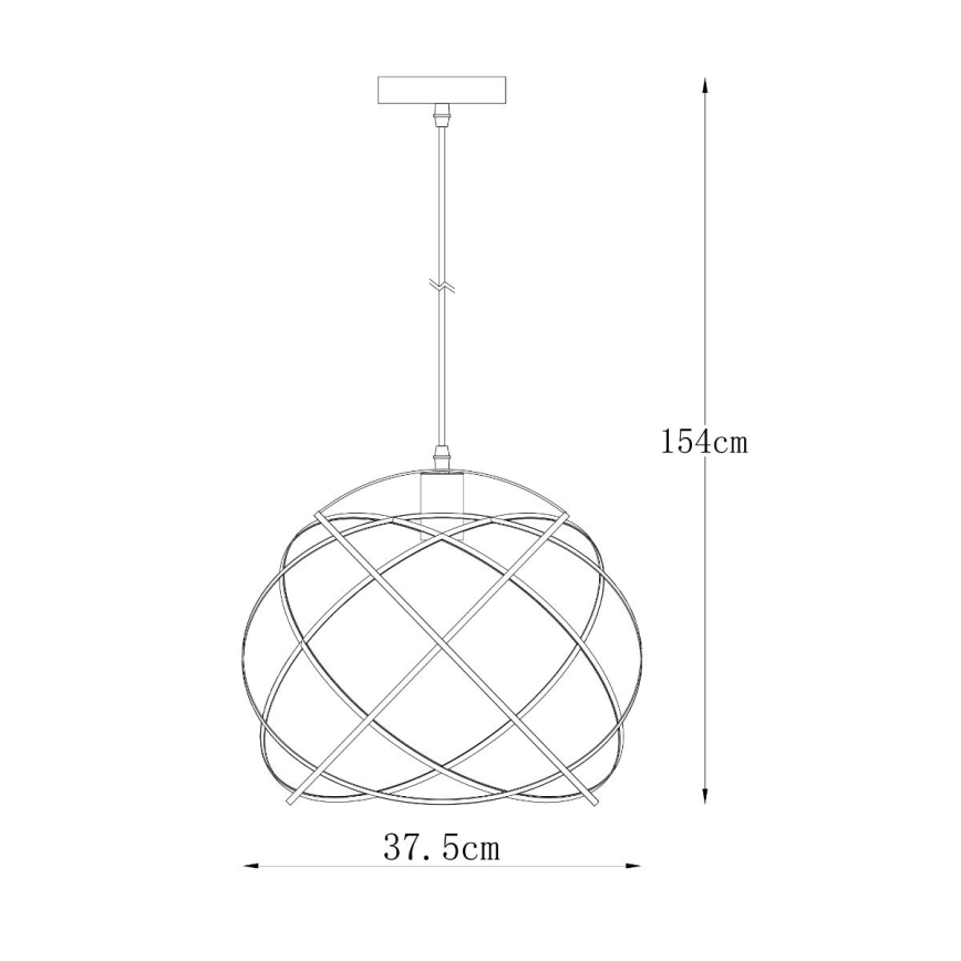 Zuma Line - Lustr na lanku 1xE27/40W/230V černá