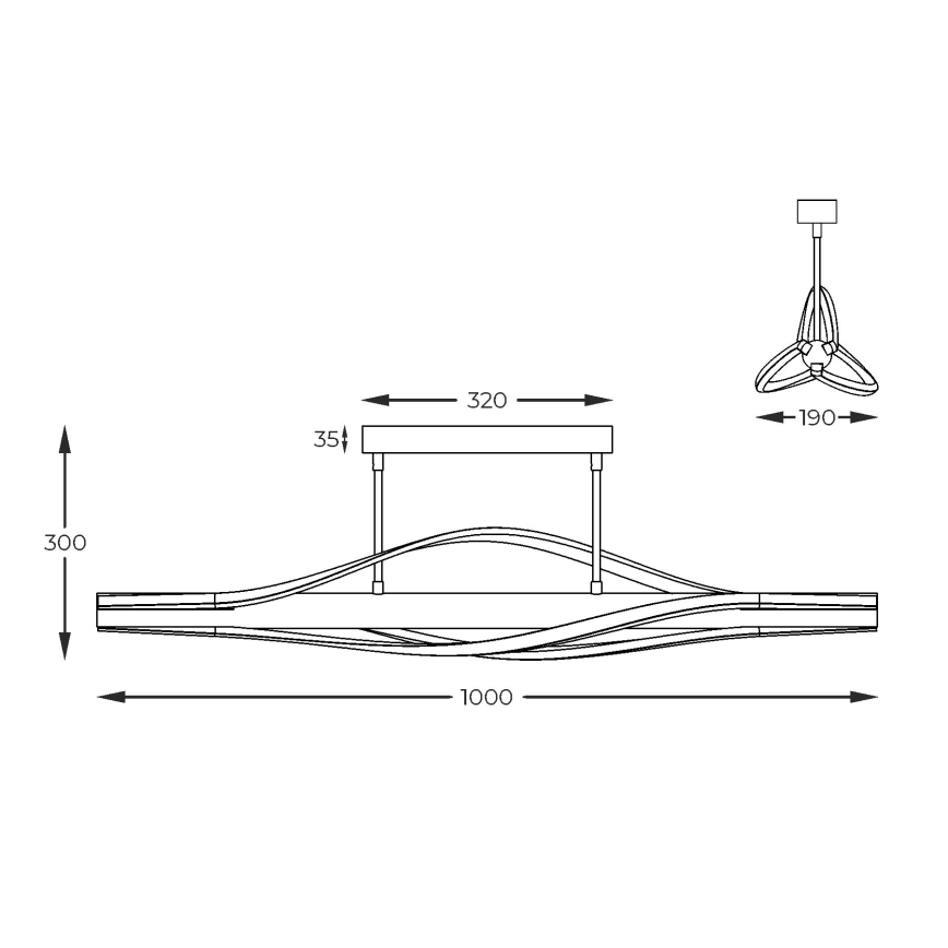 Zuma Line - LED Lustr na tyči LED/30W/230V