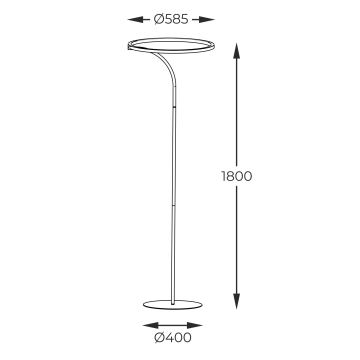 Zuma Line - LED Stojací lampa LED/24W/230V černá