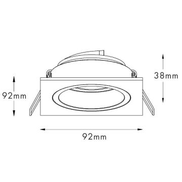 Zuma Line - Podhledové svítidlo 1xGU10/50W/230V bílá