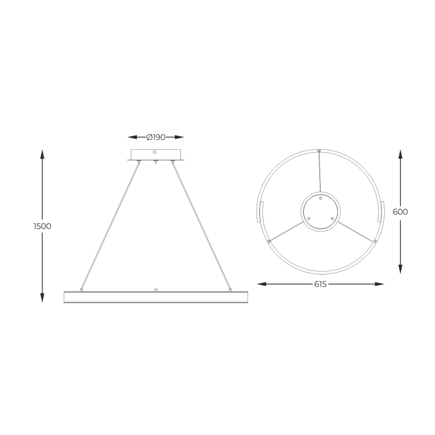 Zuma Line - LED Stmívatelný lustr na lanku LED/30W/230V černá/zlatá