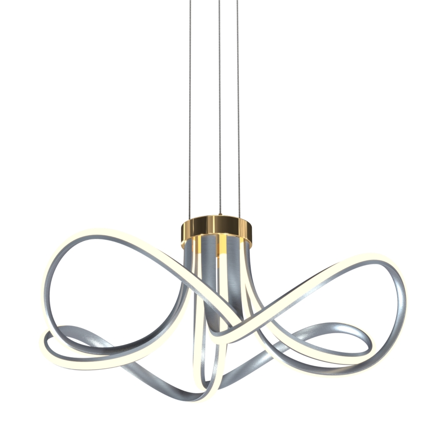 Zuma Line - LED Stmívatelný lustr na lanku LED/45W/230V šedá/zlatá