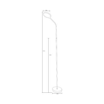 Zuma Line - LED Stmívatelná stojací lampa LED/10W/230V 3000/4500/6500K černá